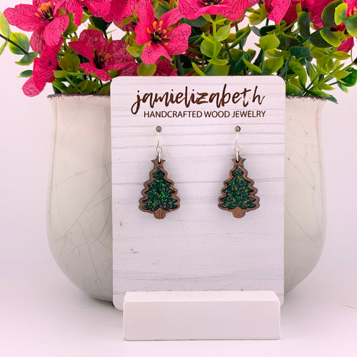 Emerald Glitter Trees