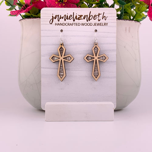 Divine Cross with Silver Striped Acrylic