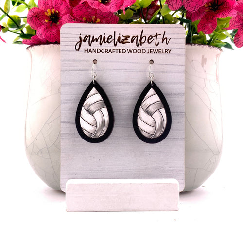 Build your own volleyball earrings school color example