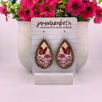 Monarch Meadow Wood Teardrop Earrings | Grain & Grace