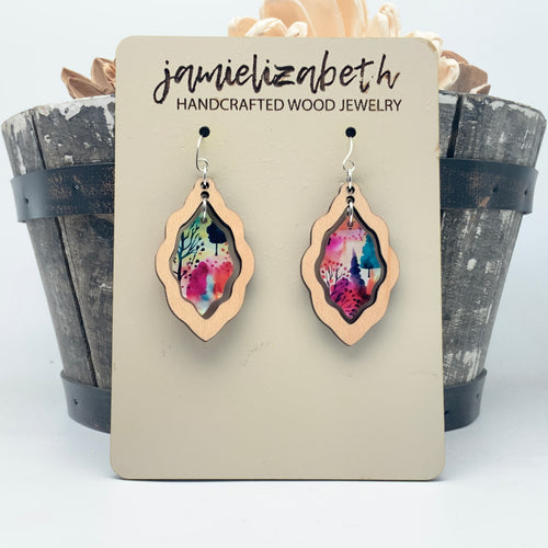 Into The Woods Acrylic Scallops - Earrings