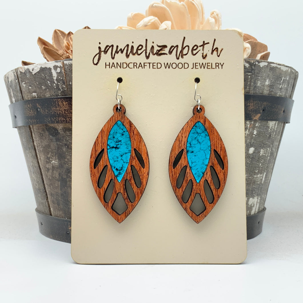 Mesquite Masterpiece with Turquoise - Earrings  (Vault)