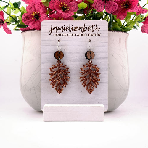 Copper Oak Earrings