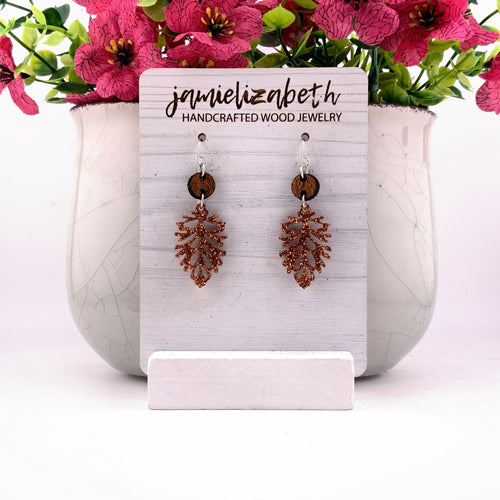 Copper Oak Earrings