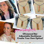 Custom Olivewood Bar Necklace