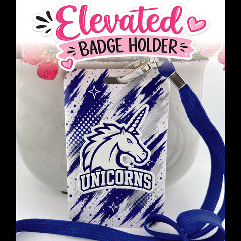 School Spirit Elevated - New Braunfels Unicorns Lanyard