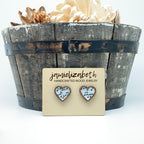 Musical Notes Heart Studs- Earrings