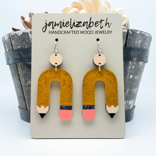 Rainbow Teacher Pencil - Earrings (Vault)