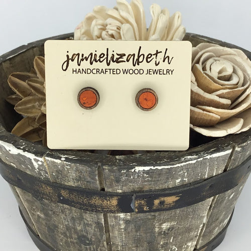 Orange Cork Earrings