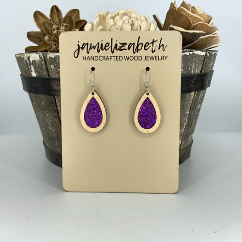 Purple Shattered Glass - Earrings (Vault)