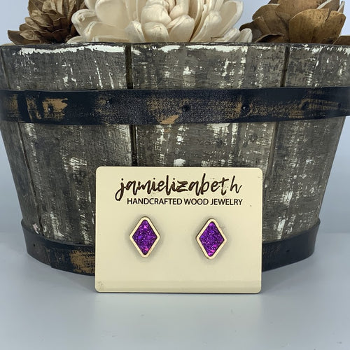 Purple Shattered Glass - Earrings (Vault)