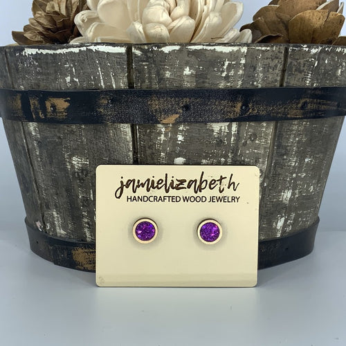 Purple Shattered Glass - Earrings (Vault)