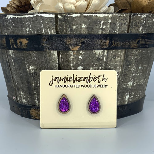 Purple Shattered Glass - Earrings (Vault)
