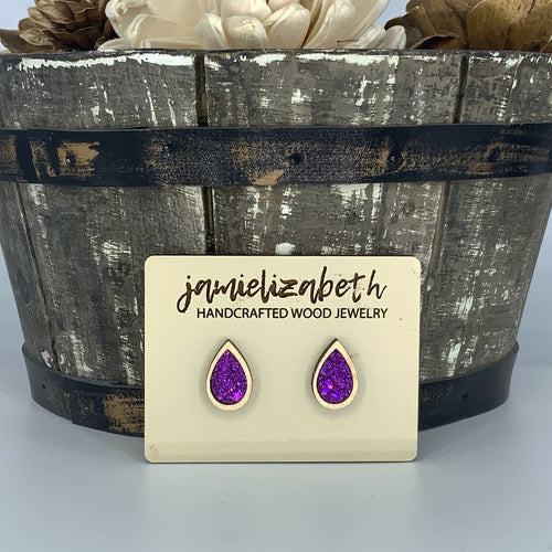 Purple Shattered Glass - Earrings (Vault)