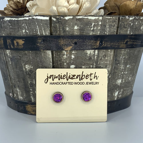 Purple Shattered Glass - Earrings (Vault)