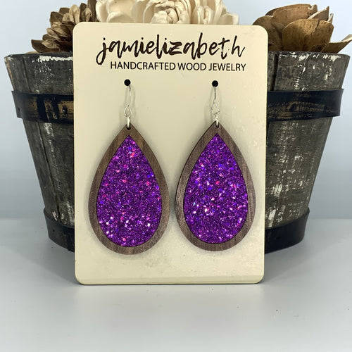 Purple Shattered Glass - Earrings (Vault)