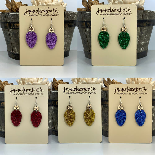 Glittery Christmas Light Dangles (Singles or 5-Pack Discount!) (Vault)