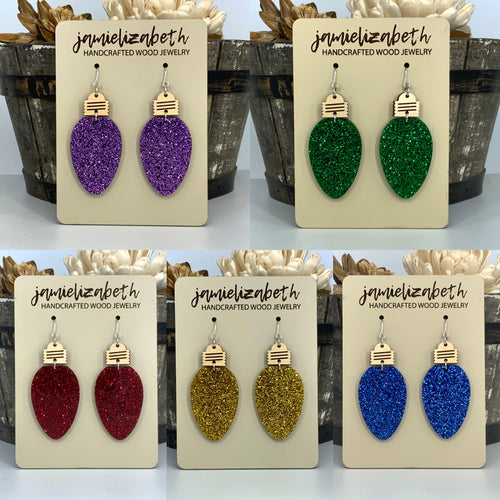 Glittery Christmas Light Dangles (Singles or 5-Pack Discount!) (Vault)