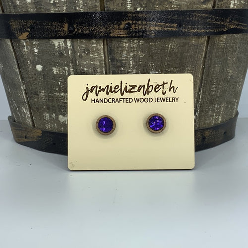 Purple Chunky Glitter Earrings