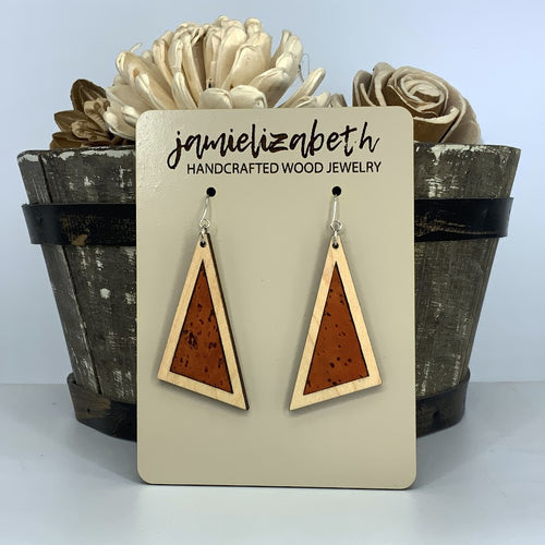 Orange Cork Earrings