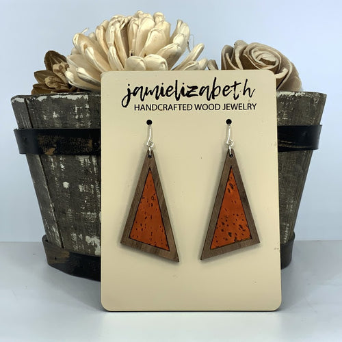 Orange Cork Earrings