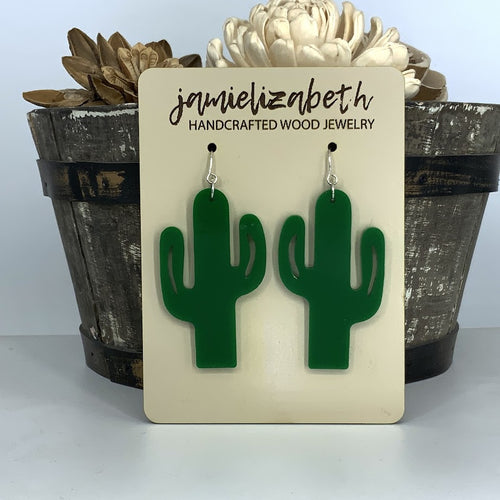 Saguaro Cactus Earrings   *Vault