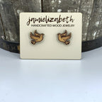 Dove Studs (Holy Land Olivewood) (Vault)