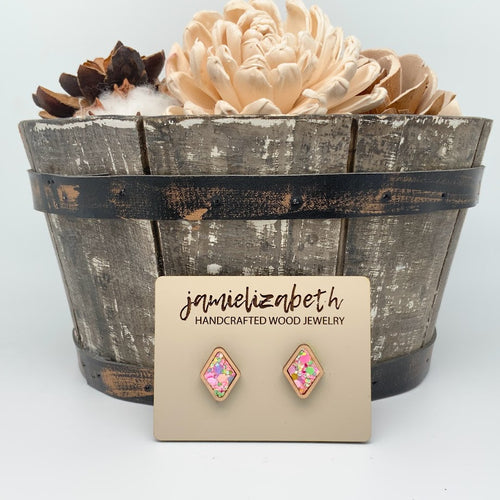 Easter Grass Glitter - Earrings