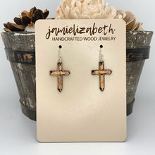 Load image into Gallery viewer, Old Rustic Cross Earrings or Necklace

