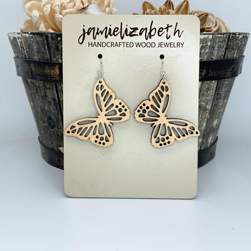 Beautiful Butterfly Wood - Earrings (Vault)