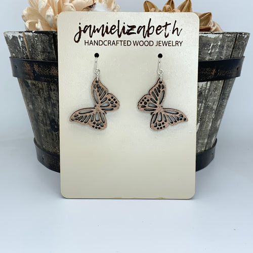 Beautiful Butterfly Wood - Earrings (Vault)
