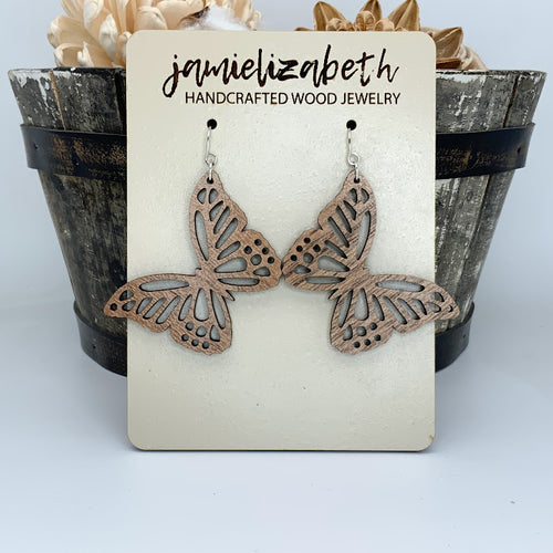 Beautiful Butterfly Wood - Earrings (Vault)
