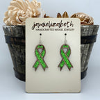 Green Glitter Awareness Ribbon (Mental Health Awareness)