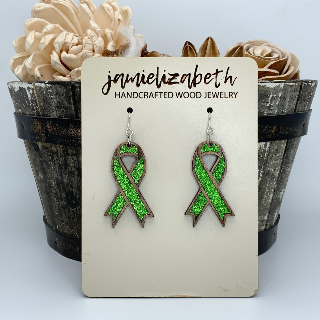 Green Glitter Awareness Ribbon (Mental Health Awareness) – Jamielizabeth
