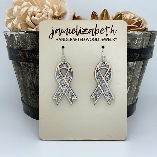 Grey Brain Tumor Awareness Ribbon (Go Grey in May)
