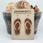 Wood Flip Flop Earrings (Vault)