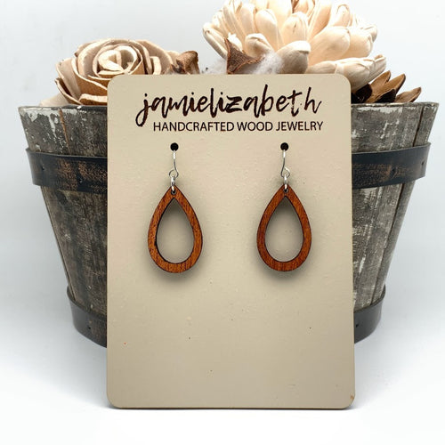 Classic and Timeless Wood Teardrop Hoops (Vault)