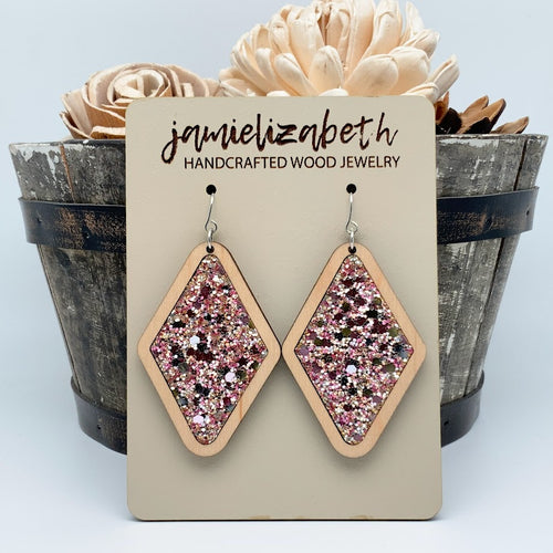 Flamingo Glitter Earrings or Necklace (Vault)
