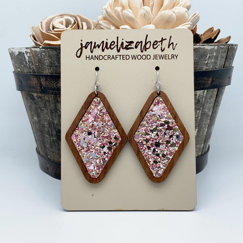 Flamingo Glitter Earrings or Necklace (Vault)