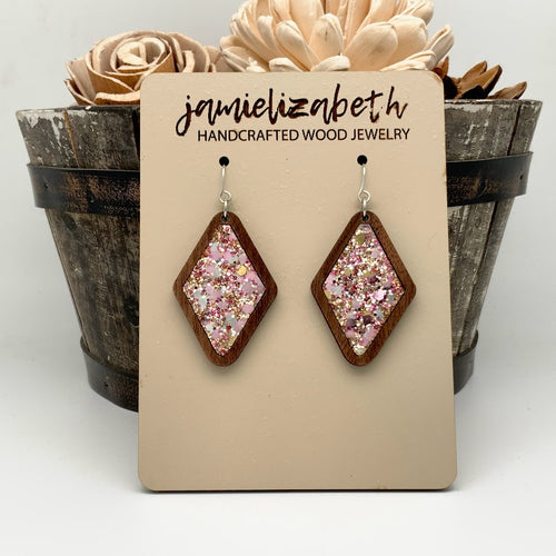 Flamingo Glitter Earrings or Necklace (Vault)