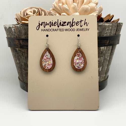 Flamingo Glitter Earrings or Necklace (Vault)