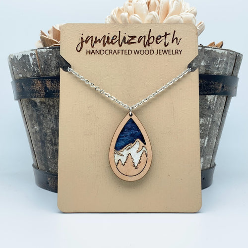 Snowy Mountains - Starry Skies - Teardrops or Necklace    *Vault