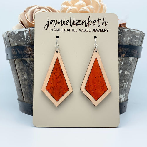 Orange Cork Earrings