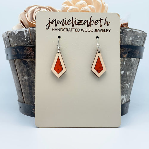 Orange Cork Earrings