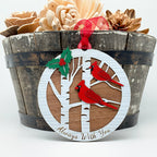 Always With You - Cardinals - Christmas Ornament (Can Be Personalized on Back)