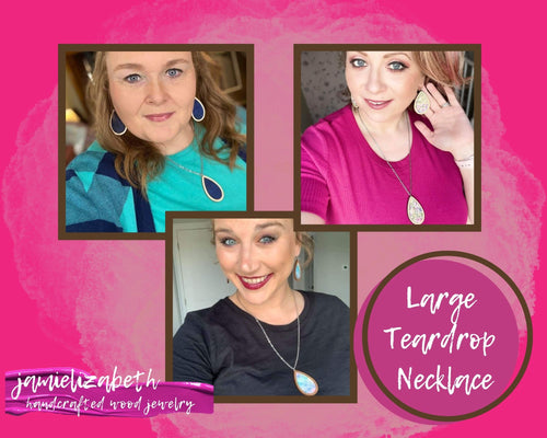 Lineman Teardrop Hoop Earrings or Necklace