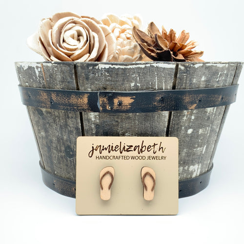 Wood Flip Flop Earrings (Vault)