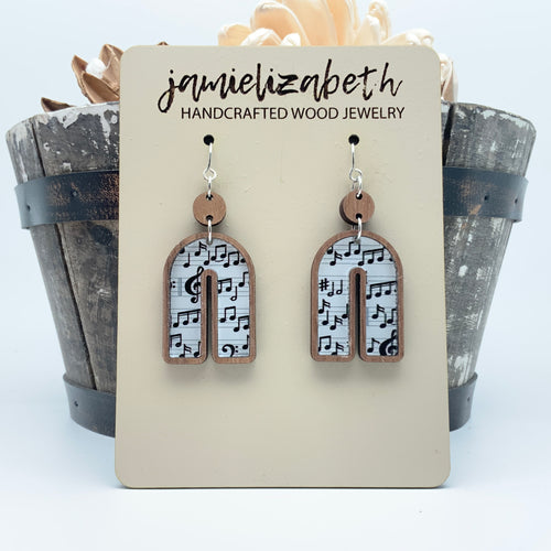 Musical Notes Rainbows - Earrings or Necklace