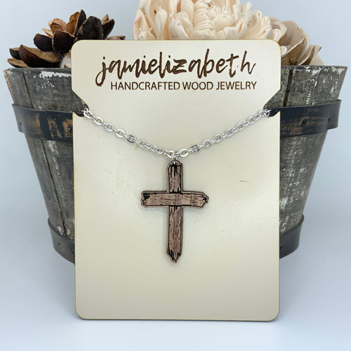 Old Rustic Cross Earrings or Necklace