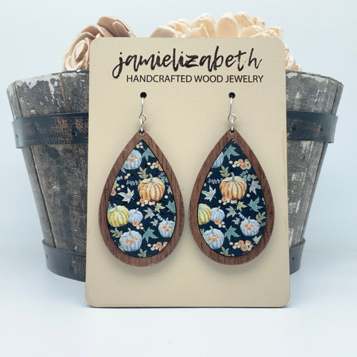 Pumpkin Patch Cork Earrings